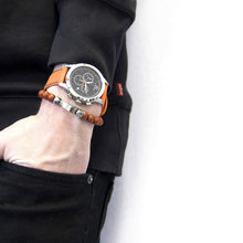 Load image into Gallery viewer, Red Jasper Outrigger Silver & Stone Bracelet