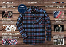 Load image into Gallery viewer, CQR Men&#39;s All Cotton Flannel Shirt, Long Sleeve Casual Button Up Plaid Shirt, Brushed Soft Outdoor Shirts, Plaid Flannel(hof001) - Red Buffalo, X-Large