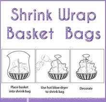 Load image into Gallery viewer, Shrink Wrap 5 Pack Basket Bags for Gift Baskets Clear Cellophane PVC Shrink Bags 32&quot;x 40&quot;