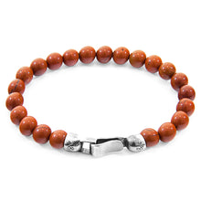 Load image into Gallery viewer, Red Jasper Outrigger Silver &amp; Stone Bracelet