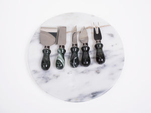 Vermont Verde Antique Marble Cheese Tool Set