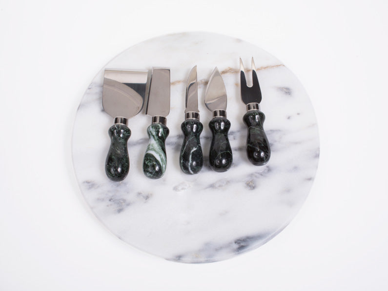 Vermont Verde Antique Marble Cheese Tool Set