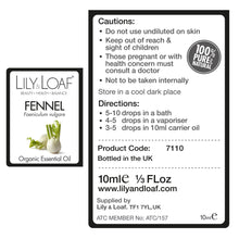 Load image into Gallery viewer, Fennel - Organic Essential Oil