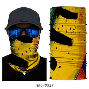 High Elastic Fishing Face Mask Outdoors Tube Bandana Fisher Neck Gaiter Trout Carp Sunscreen Headband Fishing Face Shield Masks