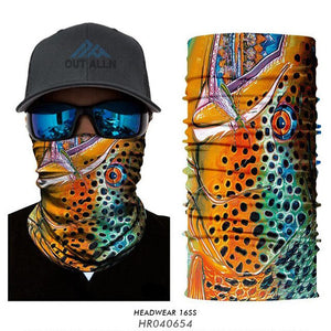 High Elastic Fishing Face Mask Outdoors Tube Bandana Fisher Neck Gaiter Trout Carp Sunscreen Headband Fishing Face Shield Masks