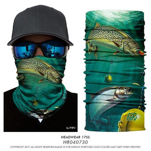 High Elastic Fishing Face Mask Outdoors Tube Bandana Fisher Neck Gaiter Trout Carp Sunscreen Headband Fishing Face Shield Masks