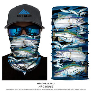 High Elastic Fishing Face Mask Outdoors Tube Bandana Fisher Neck Gaiter Trout Carp Sunscreen Headband Fishing Face Shield Masks