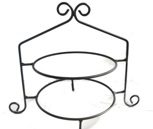 Wrought Iron Pie Stand /Cupcake Rack- Double Tier